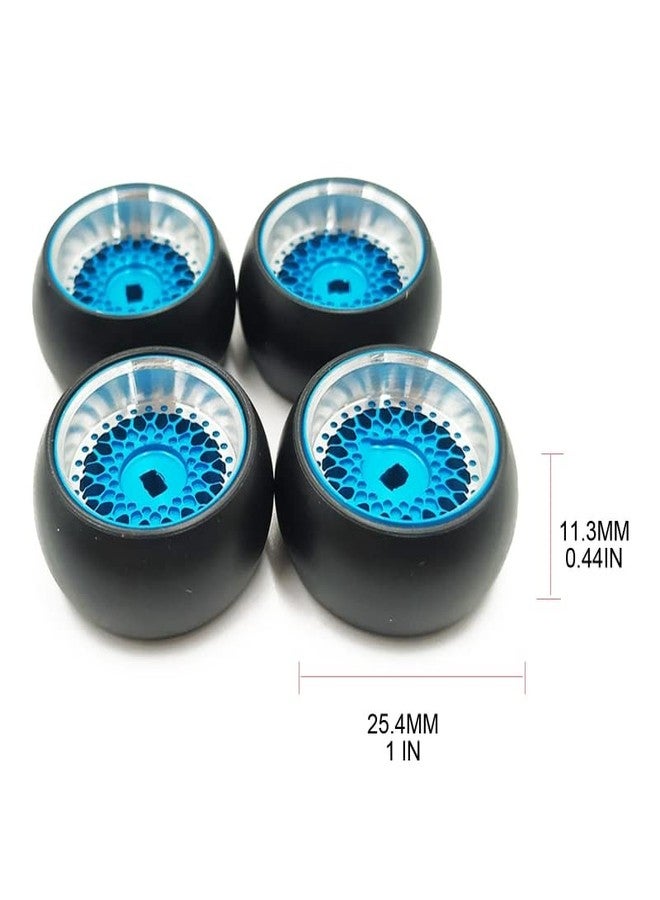 UURCSKY RC 1/28 Drift Wheels,Alloy RC Wheel Tires for 1/28 Wltoys K969 K989 P929 kyosho Rally Model car Upgraded Part 4pcs/Set(Blue) - Image 3